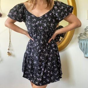 Wild Fable Black Floral Dress